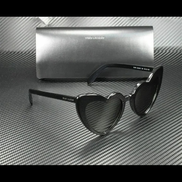 SAINT LAURENT SL 181 Loulou 001 Black Round Oval Womens 54 mm Sunglasses